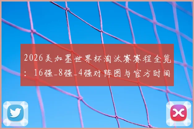 2026美加墨世界杯淘汰赛赛程全览:16强_8强_4强对阵图与官方时间表详解
